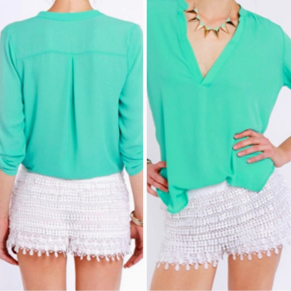 LULU’S Sassy White Lace Shorts 10” - Picture 9 of 14